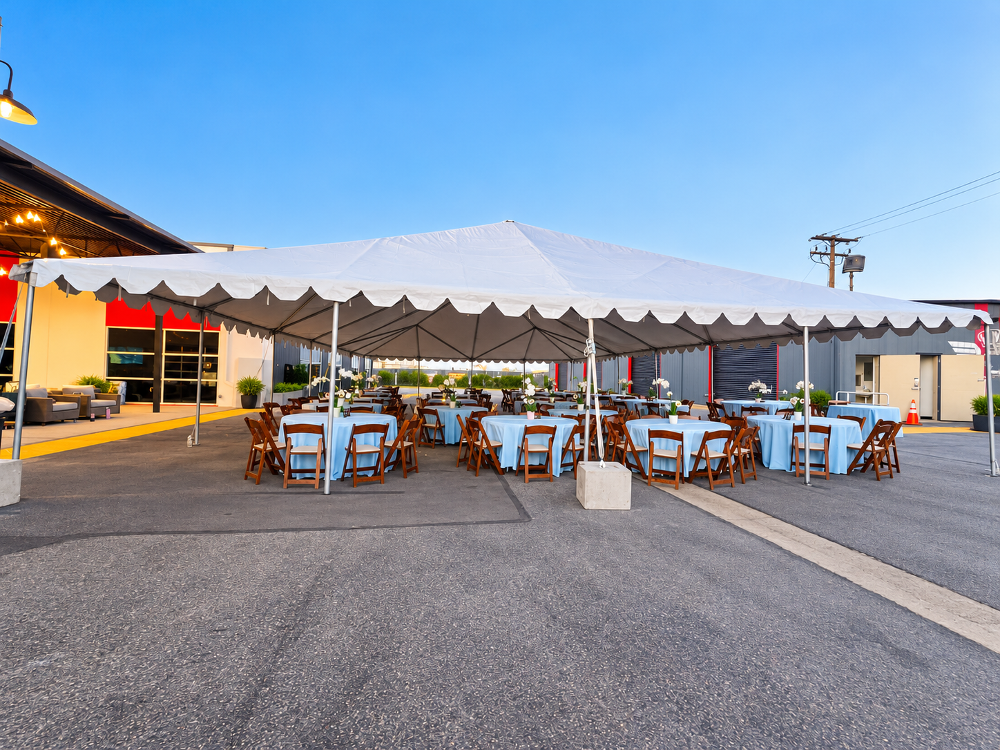 40x50 commercial gable tent rental by Party Powers